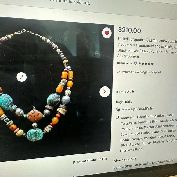 An Incredible Old Treasure Necklace 20% off price - Picture 3 of 8